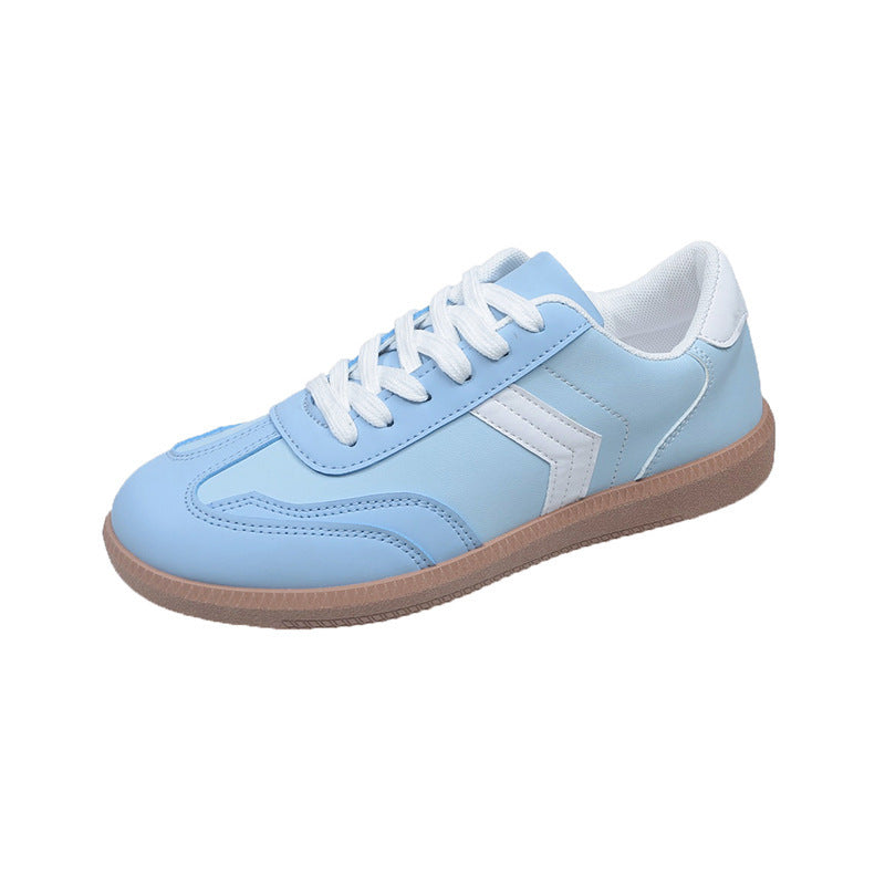 Women's Retro Colorblock Sneakers Flat Bottom Pumps