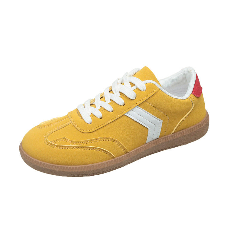 Women's Retro Colorblock Sneakers Flat Bottom Pumps