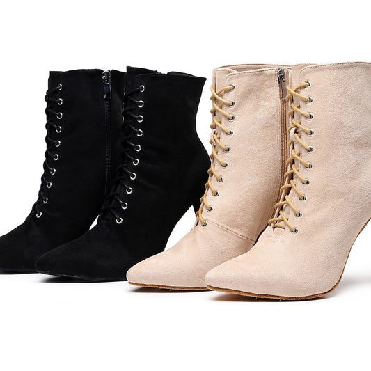 Lace-up Sexy Jazz Special High Heels Short